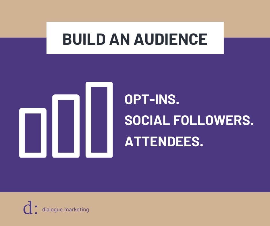 Content Marketing Metrics - Goal is to Build an Audience