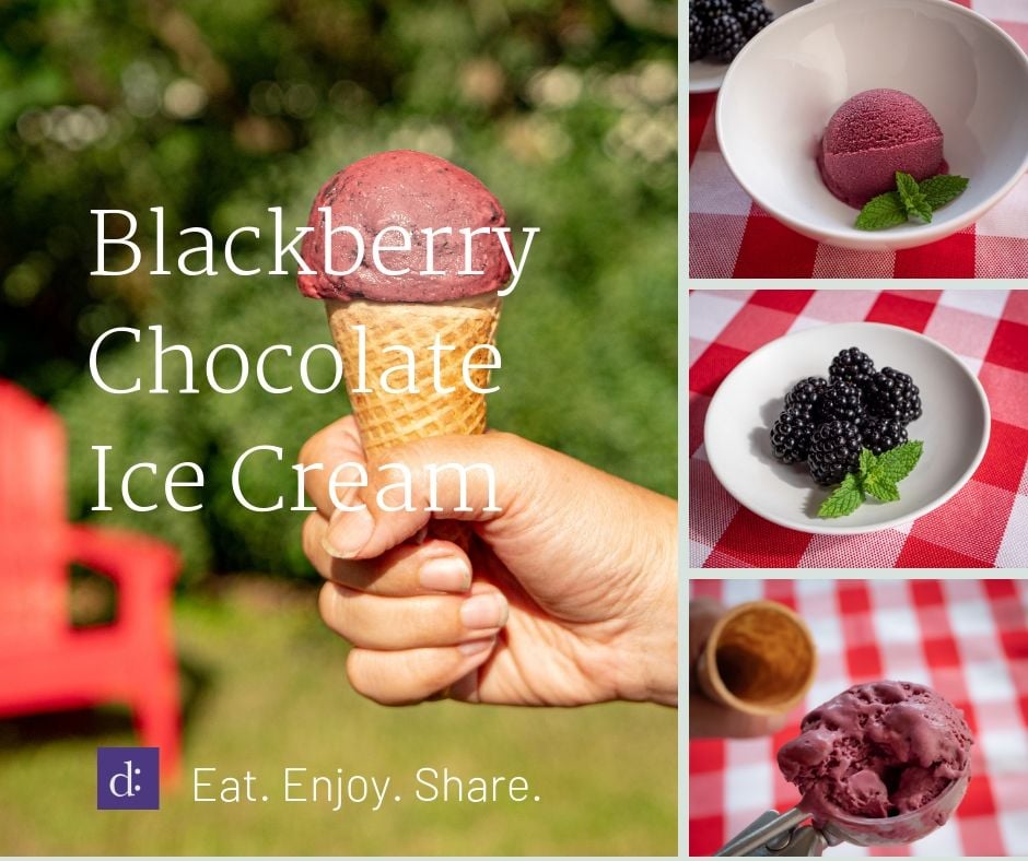 Blackberry Chocolate Ice Cream