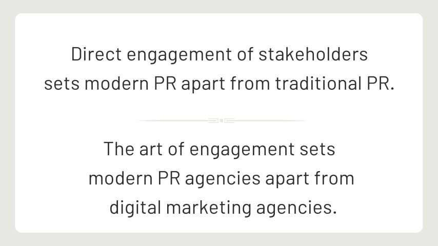 The differences between modern PR, traditional PR and digital marketing