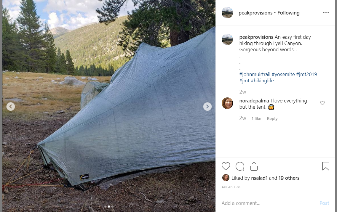 lyell canyon tent