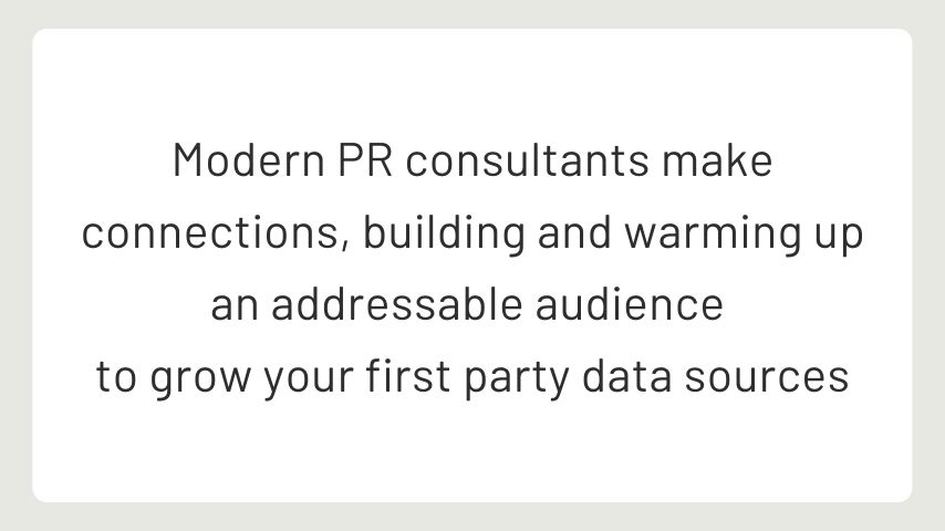 How Modern PR grows first party data sources